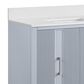 37B Fenwick 36" Single Bathroom Vanity in Soft Blue with Glossy White Composite Stone Top and Backsplash, , large