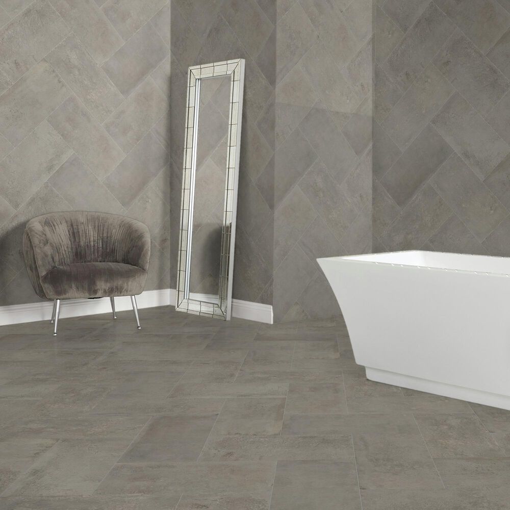Dal-Tile Rekindle Medium Grey 12&#39;&#39; x 24&#39;&#39; Porcelain Tile, , large