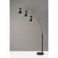 Adesso Oscar 3-Arm Arc Lamp in Black and Antique Brass, , large