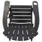 Hearth and Haven Bellwood Outdoor Folding Adirondack Chair in Dark Grey, , large
