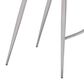 Zuo Modern Magnus Bar Stool in White and Silver (Set of 2), , large