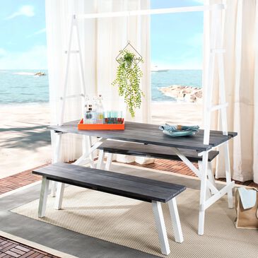 Safavieh Willamy 3-Piece Dining Set in Ash Grey/White, , large