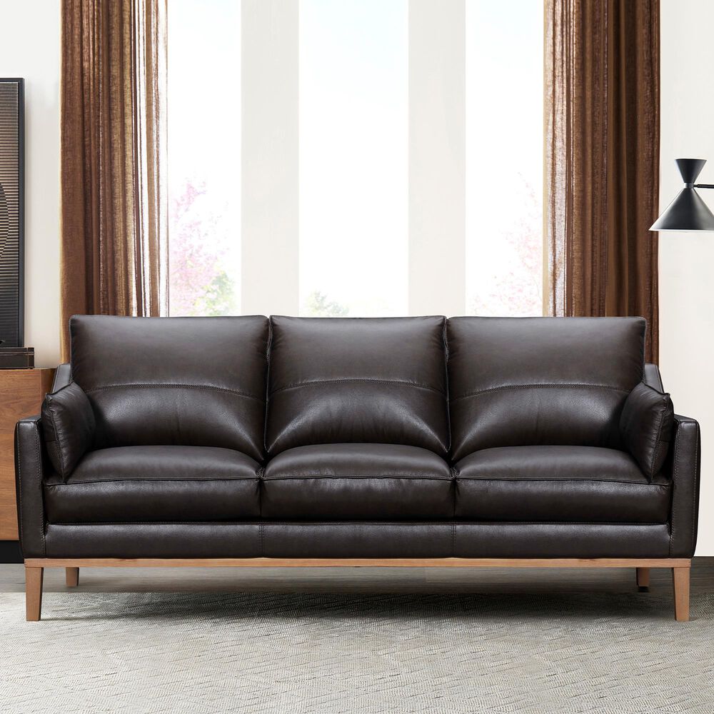 Blue River Pompeii Stationary Sofa in Dark Brown, , large