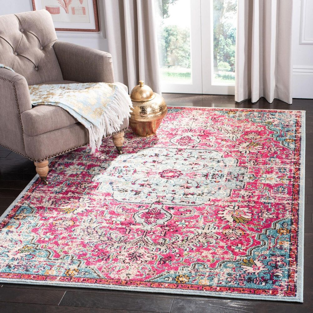 Safavieh Madison MAD447R 10&#39; x 14&#39; Fuchsia and Teal Area Rug, , large