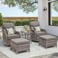 Sunwell Garden Patio Ottoman in Gray (Set of 2), , large