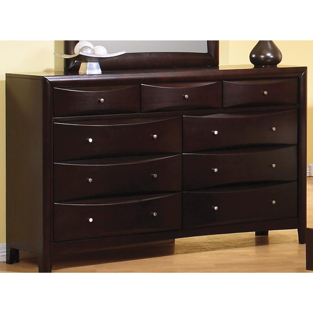 at HOME Phoenix 9-Drawer Dresser in Cappuccino, , large