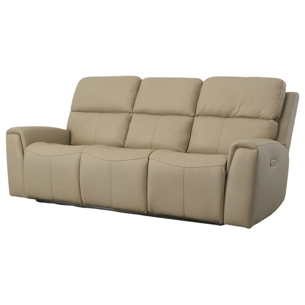 Flexsteel Jarvis Power Reclining Sofa with Headrests in Parchment, , large