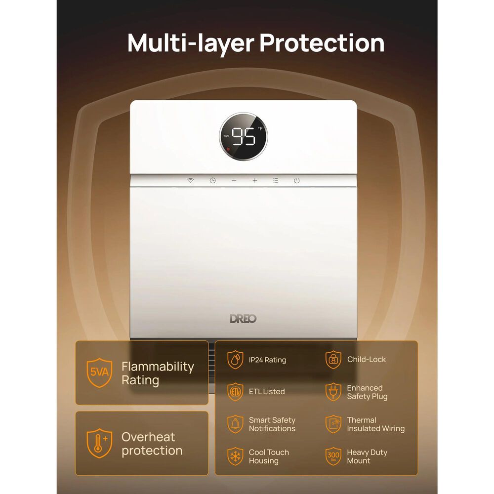 DREO Smart Wall-Mounted Heater in White, , large
