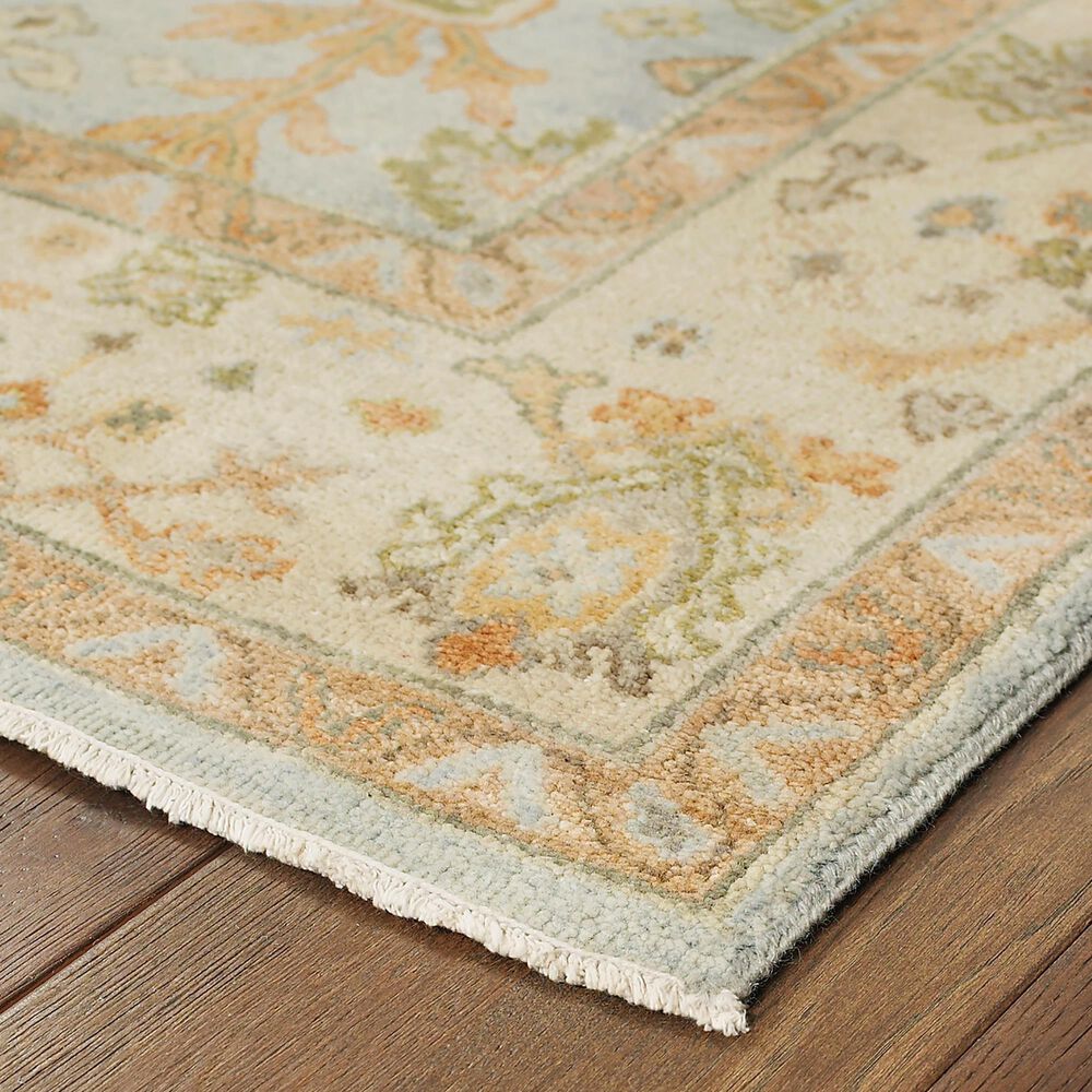 Oriental Weavers Palace Blue and Sand 6&#39; x 9&#39; Area Rug, , large