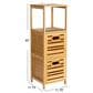 Household Essentials 3-Tier Slatted Shelf with Crates in Natural, , large