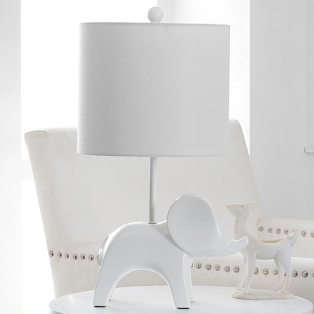 Safavieh Ellie Elephant Table Lamp in White, , large
