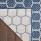 Nourison Twist Reversible 4" x 6" Blue Indoor/Outdoor Area Rug, , large