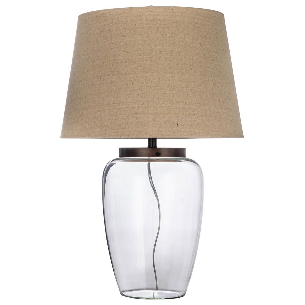 Creative Coop Fillable Glass Table Lamp in Clear, , large