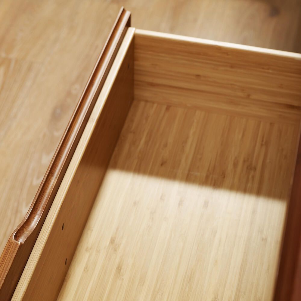Natural Bamboo Furnishings Six Drawer Double Dresser in Amber, , large