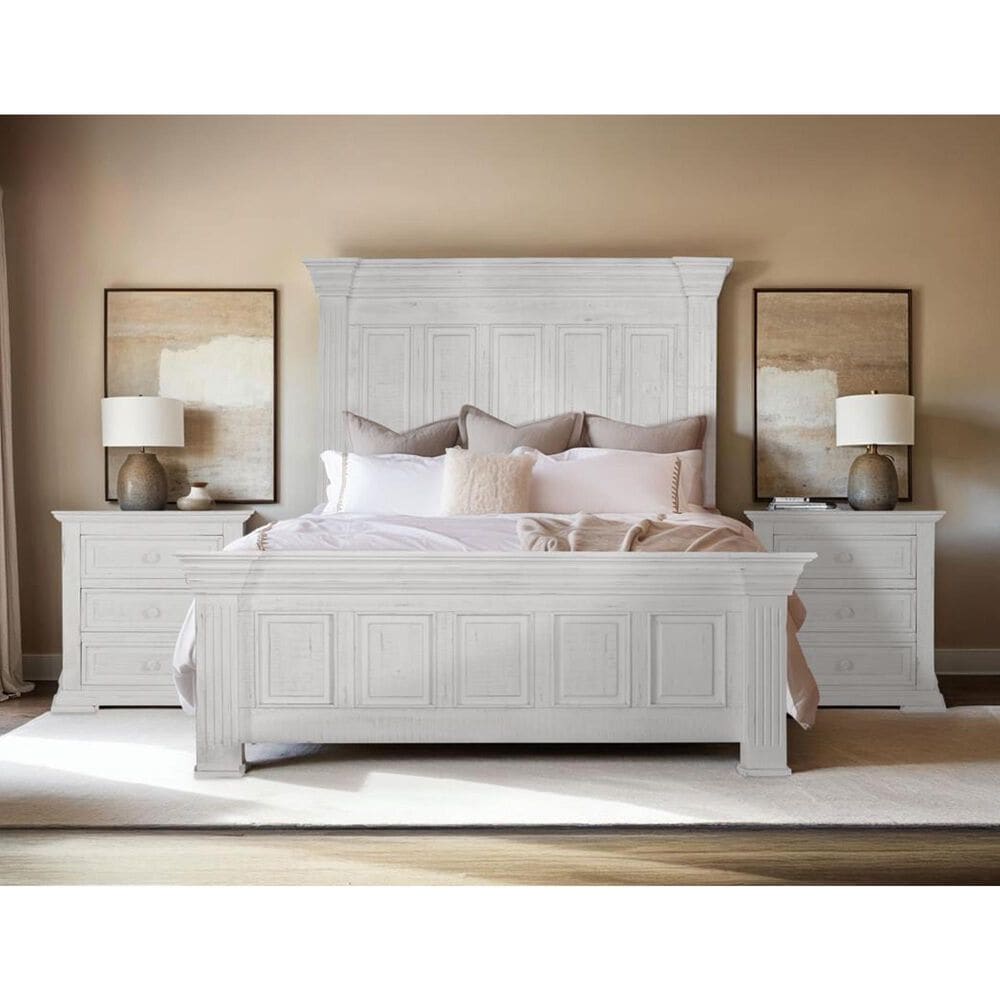 Fallridge Terra White King Bed in Vintage White, , large