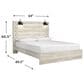 Ashley Cambeck Queen Panel Bed in Whitewash with Lighting, , large