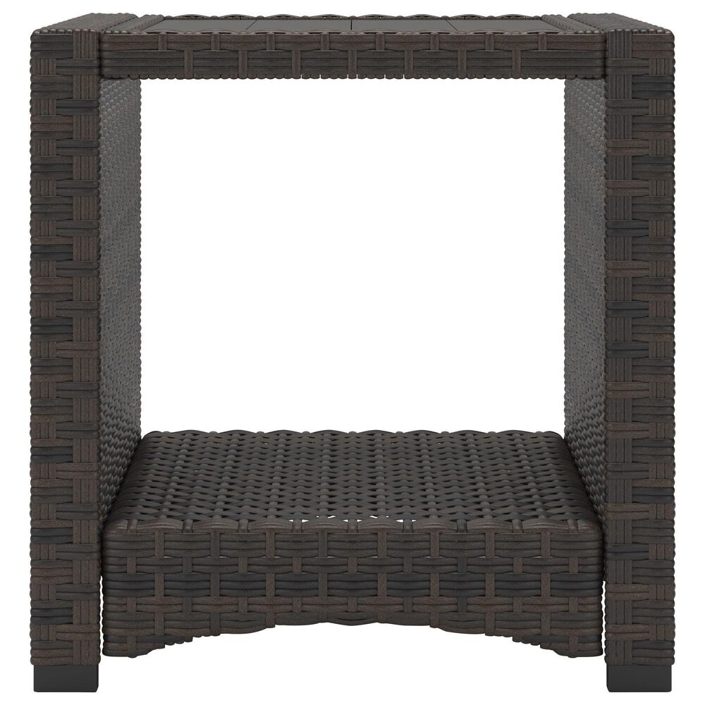 Ashley Windglow Patio End Table in Brown, , large