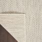 Nourison Courtyard Ivory and Silver 4" x 6" Indoor/Outdoor Area Rug, , large