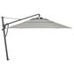 Garden Party 11" Silver Linen Cantilever Umbrella in Anthracite Frame with Stand, , large