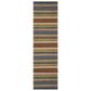 Safavieh Montauk 2"6" x 6" Navy and Multicolor Runner, , large