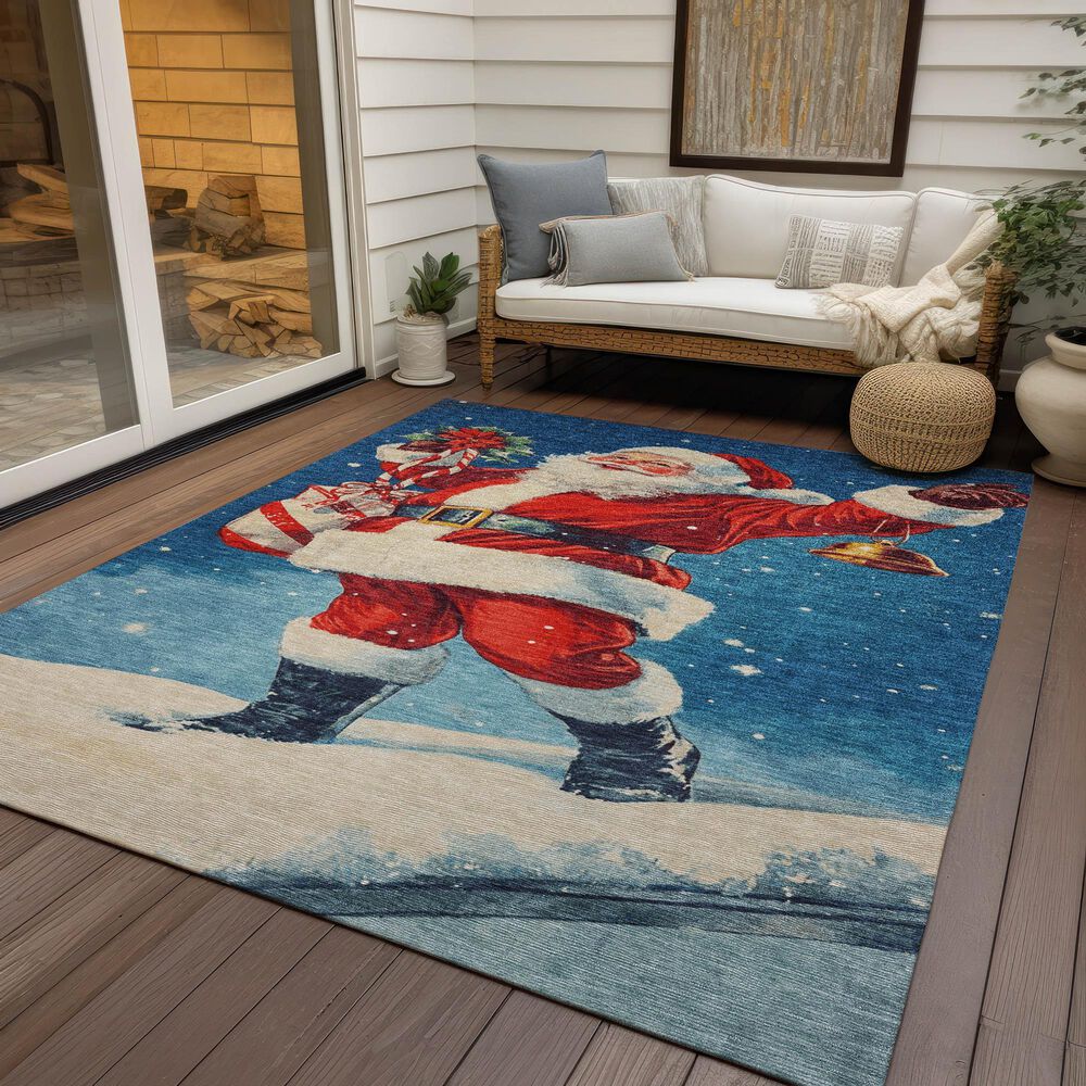 Dalyn Rug Company Wonderland WN15 3&#39; x 5&#39; Blue Indoor/Outdoor Area Rug, , large
