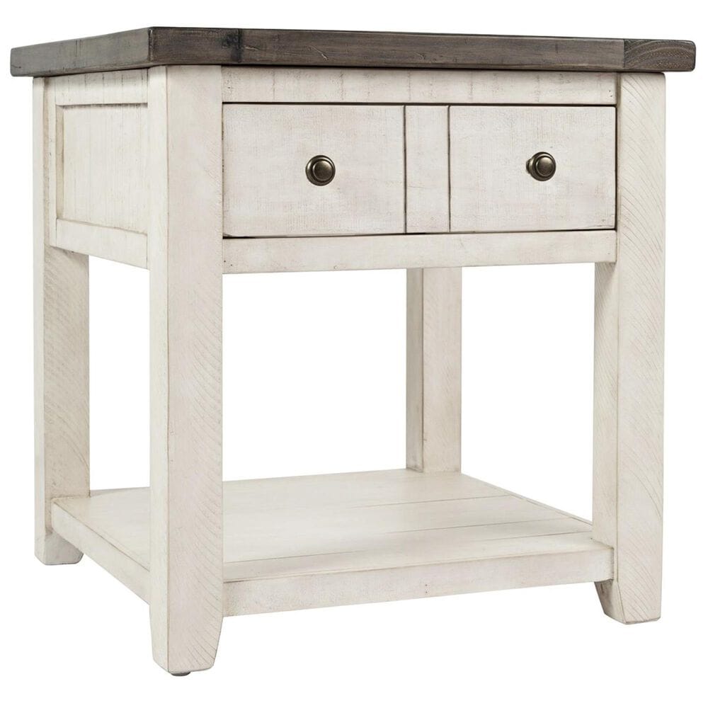 Waltham Madison County End Table in Vintage White, , large