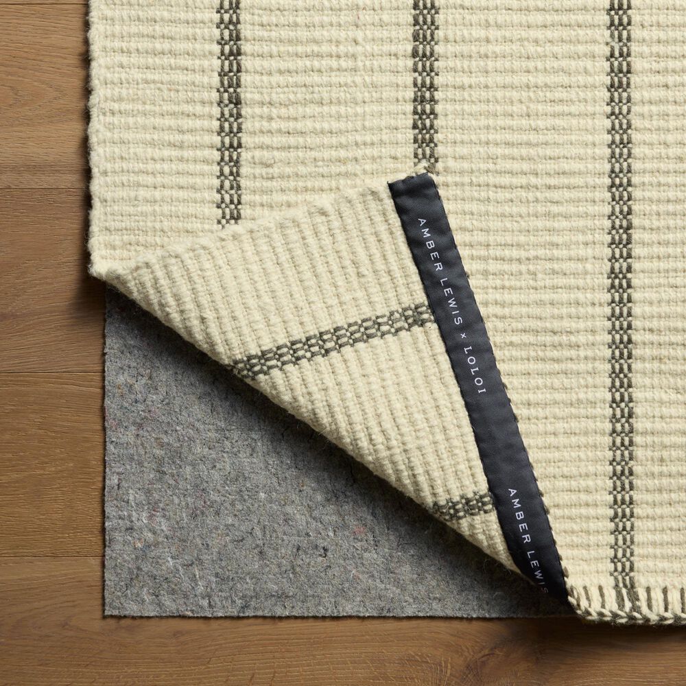 Amber Lewis x Loloi Harlan Ivory and Charcoal 4' x 6' Area Rug, , large