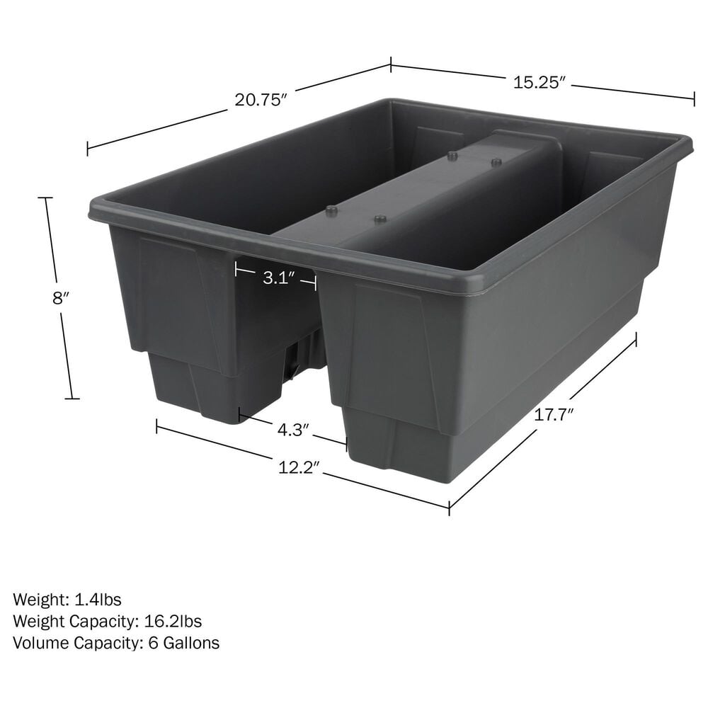 Timberlake 6-Gallon Deck Railing Planter in Gray, , large