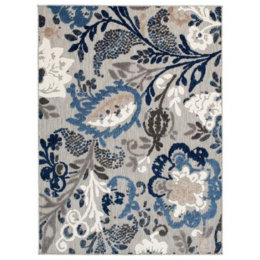 Central Oriental Fontana Pakuna 5"3" x 7" Gray and Blue Area Rug, , large