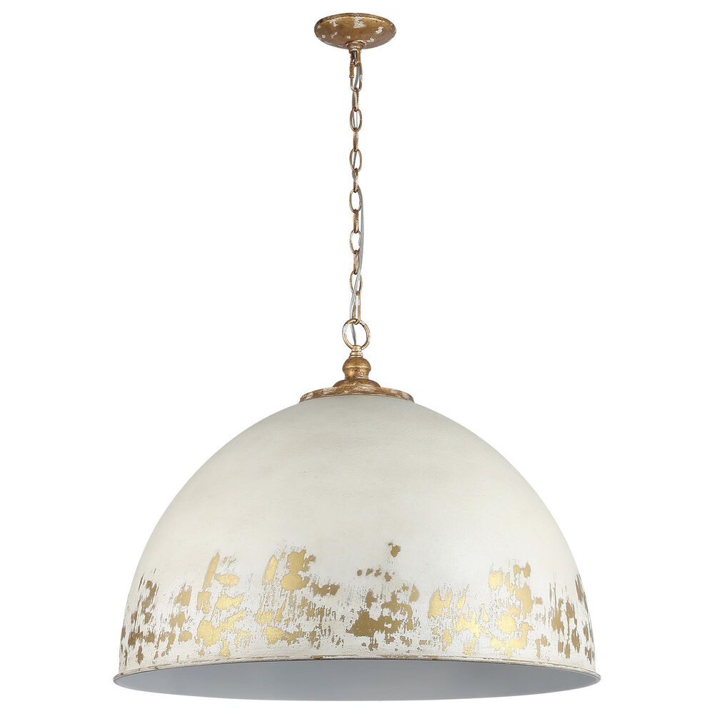 Golden Lighting Alison 8-Light Pendant with Antique Ivory Shade in Vintage Gold, , large