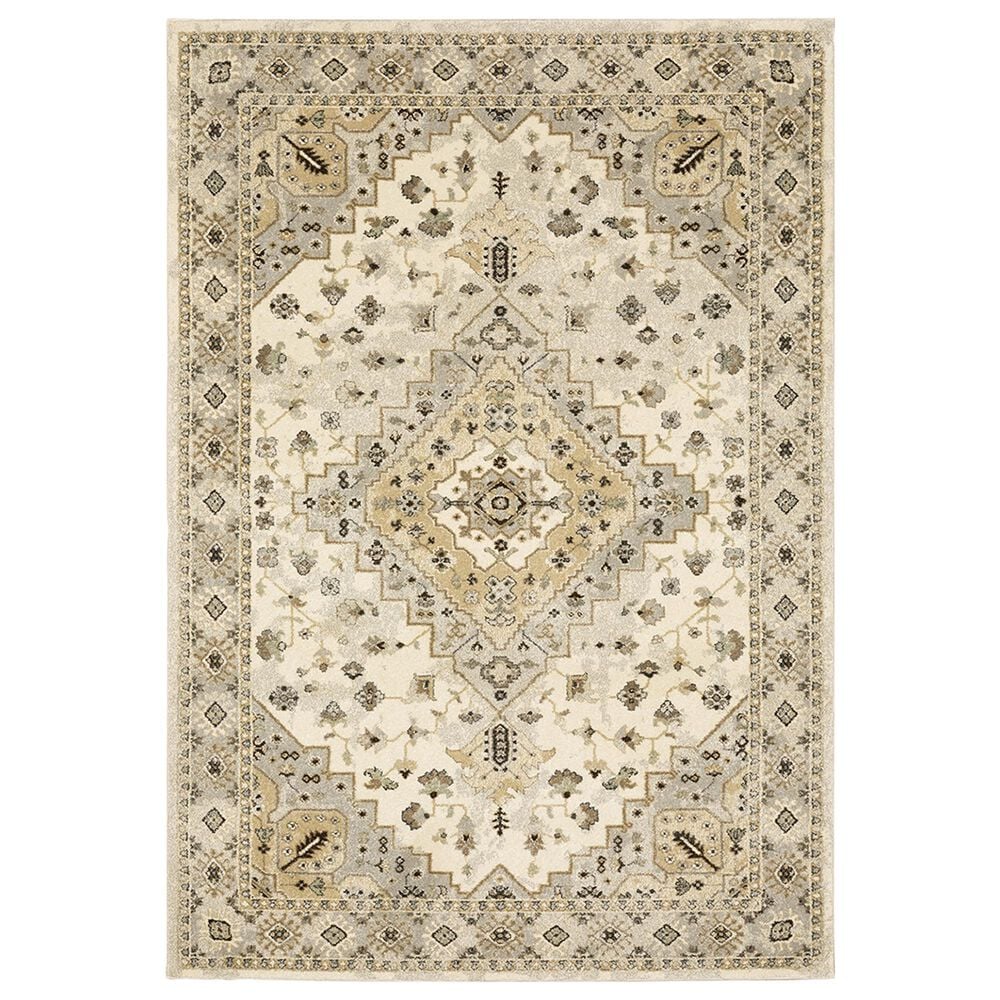Oriental Weavers Florence Athens 4332X 9"10" x 12"10" Beige Area Rug, , large