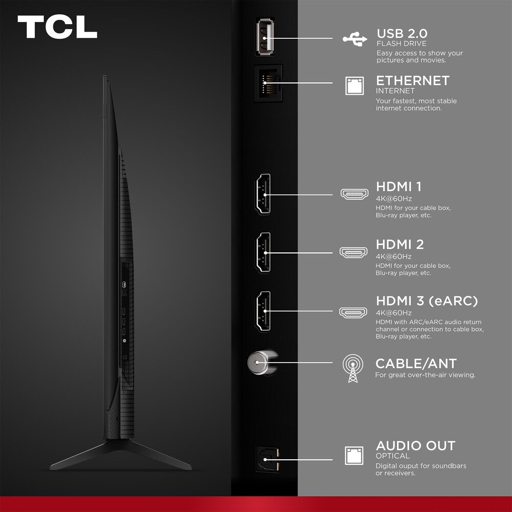 TCL 65" Class Q6LR Series 4K QLED Smart TV with Roku TV, , large