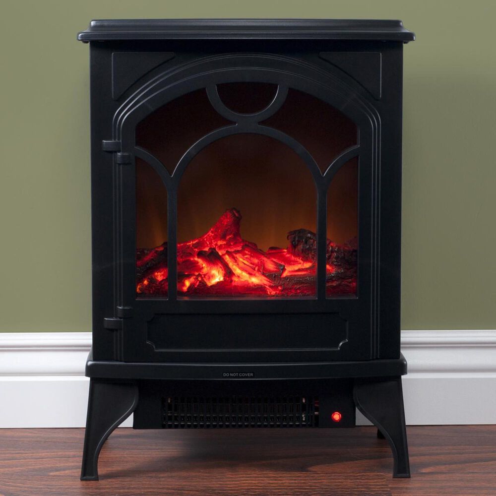 Timberlake Classic Log Electric Fireplace in Black, , large
