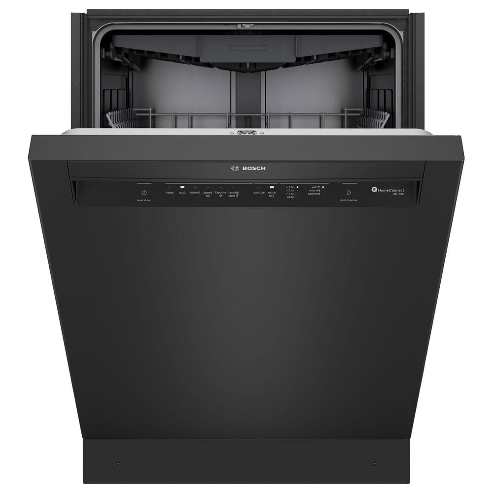Bosch 300 Series 24&quot; Built-In Recessed Handle Dishwasher with 8 Wash Cycles in Black, , large