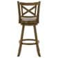 Armen Living Kodi Swivel Bar Height Stool with Static Gray in Sepia Brown, , large