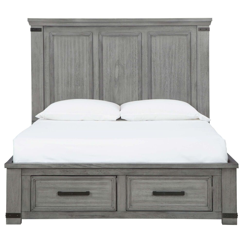 Ashley Russelyn 4 Piece Queen Bedroom Set in Gray, , large