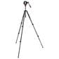 Manfrotto 500 Fluid Video Head Flat Base with 190X Video Aluminum Tripod in Black, , large