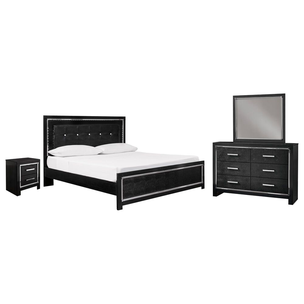 Signature Design by Ashley Kaydell 4 Piece King Bedroom Set in Dark Gray, , large