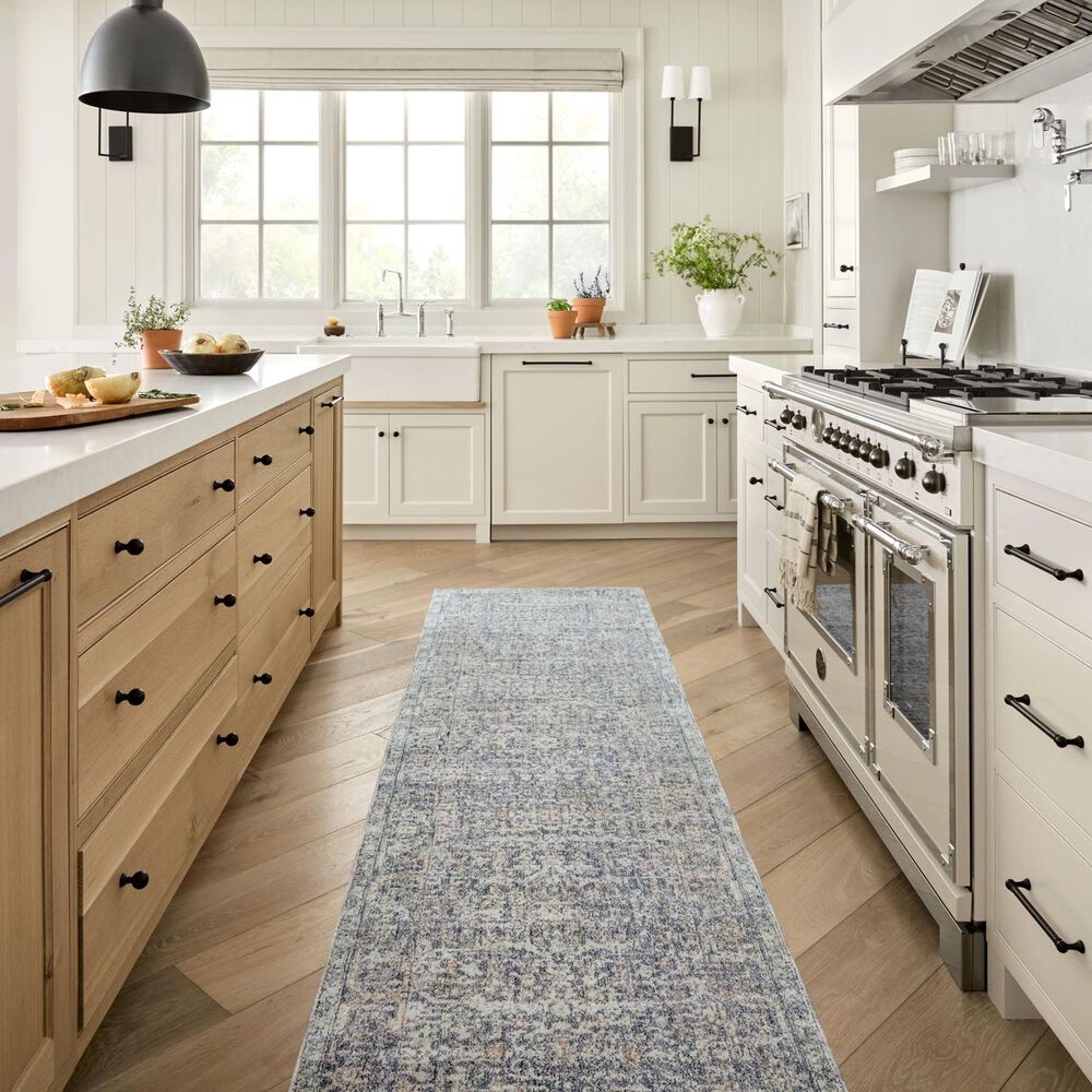 Angela Rose Blake 2&#39;7&quot; x 8&#39; Denim and Taupe Runner, , large