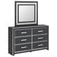 Ashley Zuraleus 6-Drawer Dresser and Mirror in Matte Black and Chrome, , large