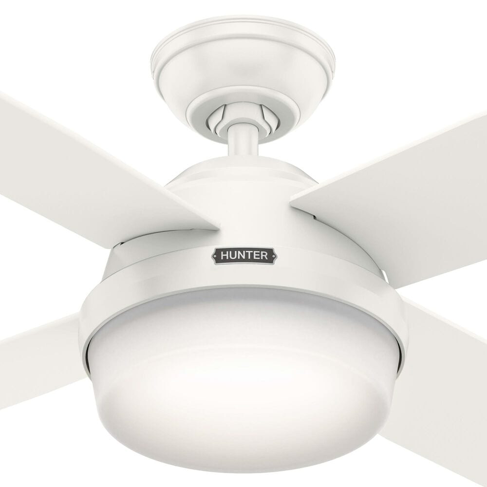 Hunter Dempsey 52&quot; Outdoor Ceiling Fan with Lights in Fresh White, , large