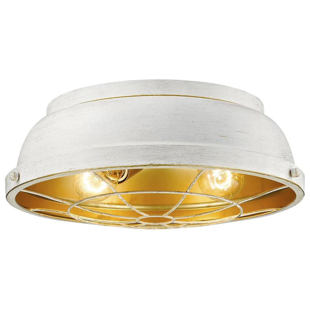 Golden Lighting Bartlett Flush Mount in French White, , large
