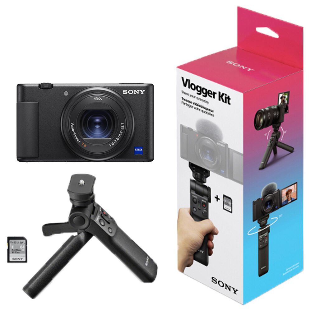 Sony ZV-1 Camera for Content Creators and Vloggers and Vlogger Accessory Kit in Black, , large