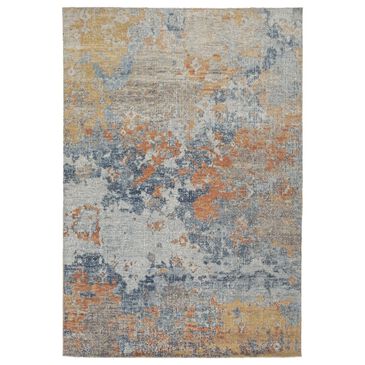 Signature Design by Ashley Wraylen 5"3" x 7" Orange, Blue and Gray Indoor/Outdoor Area Rug, , large
