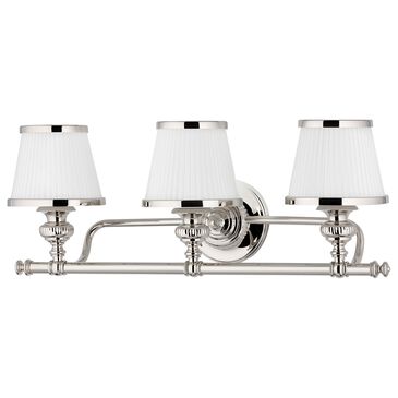 Hudson Valley Lighting Milton 3-Light Wall Sconce in Polished Nickel, , large