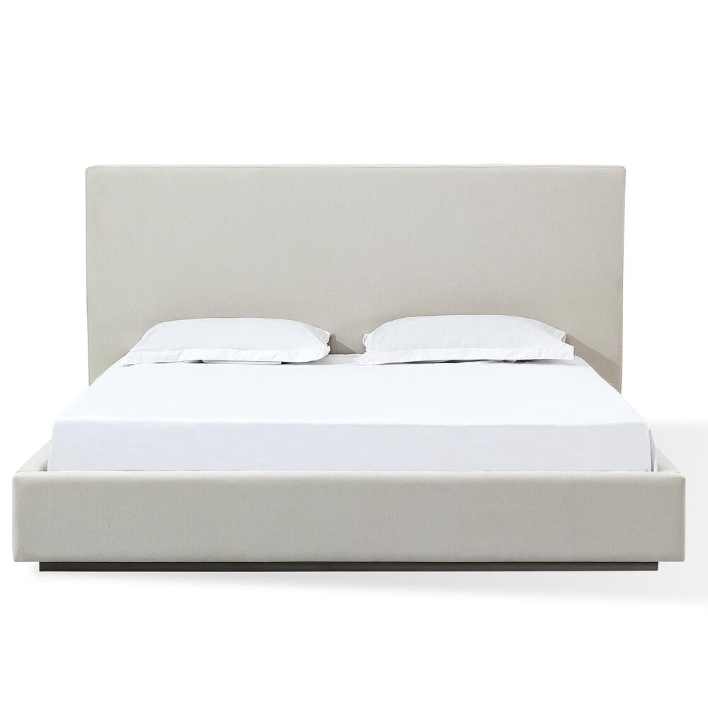Urban Home Cotton Ball King Upholstered Bed in Bisque, , large