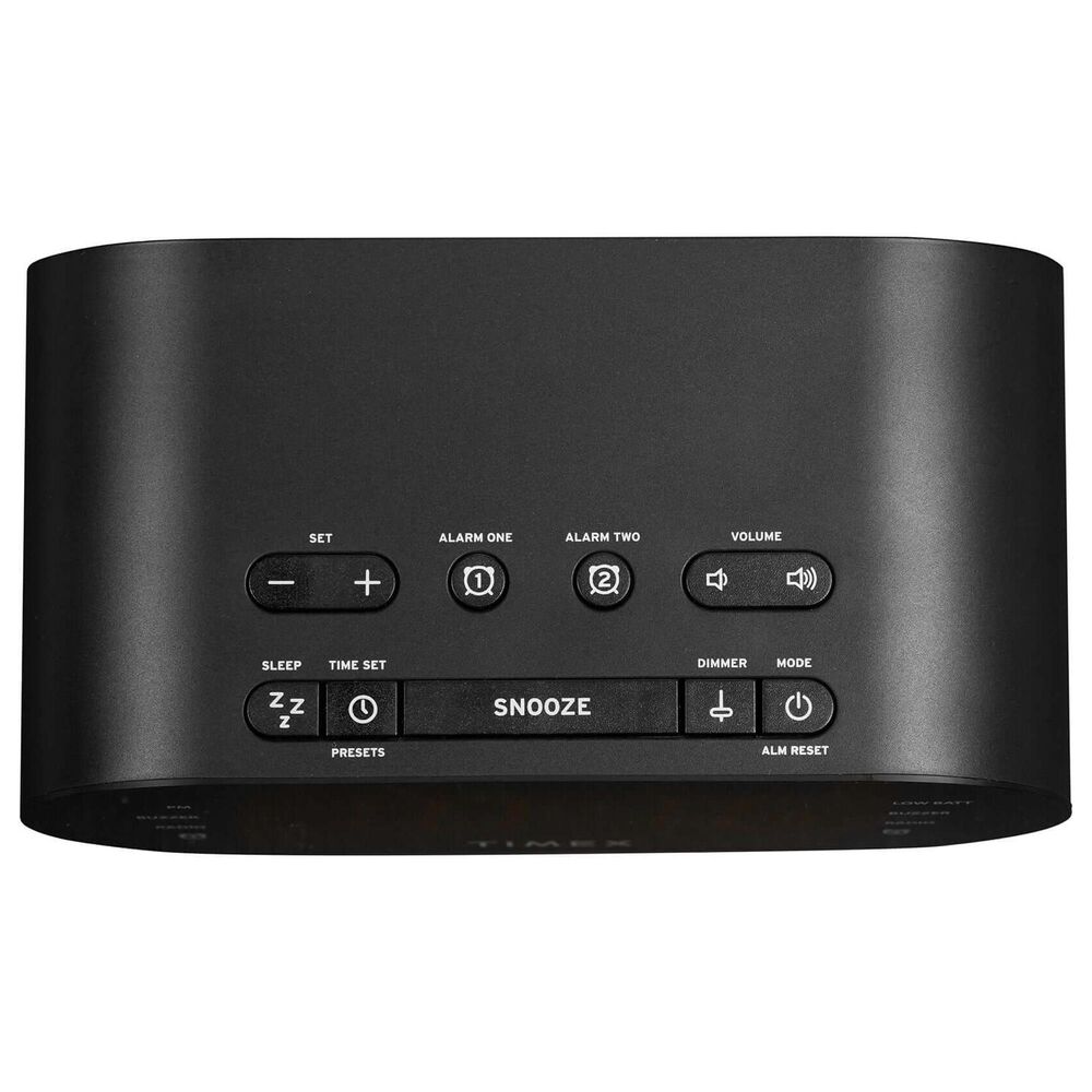 iHome FM Dual Alarm Clock Radio with USB Charging in Black, , large