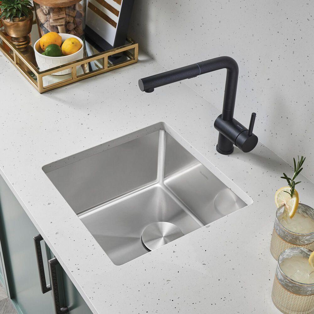Blanco Quatrus 17&quot; R15 Bar Sink in Refined Brushed, , large