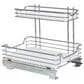 Household Essentials Glidez 2-Tier Pull Out/Slide Out Storage Organizer in Silver, , large
