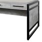 Wycliff Bay Mason 3-Drawer Writing Desk in Concrete and Dark Bronze, , large